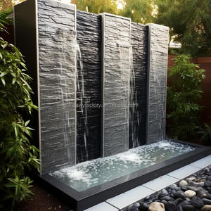 Esterno su misura moderna grande parete fontana <span class=keywords><strong>cascata</strong></span>-musica acqua spettacolo fontana per la decorazione del giardino - Product Image 3