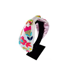 Bandeau perlé multicolore de qualité supérieure conçu avec des perles de rocaille de luxe pour une coiffure élégante et à la mode - Product Image 5