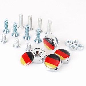 Tornillos para marco de matrícula personalizados con logotipo de bandera, hechos de aleación de zinc duradera, que exhiben una personalidad única. - Product Image 5