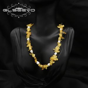 Ensemble de Citrine de créateur Original, collier de personnalité en perles d'eau douce et pierres précieuses, collier Danty pour cadeau de noël pour femmes, Jewe fin - Product Image 1