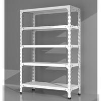 180*120*40cm Étagères de rangement réglables sans boulon à 5 niveaux Étagères de rangement en métal Unité pour entrepôt
