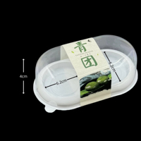 Boîte d'emballage transparente en plastique pour desserts, 2/4/6 compartiments, contenants alimentaires jetables avec couvercle, boîtes à desserts en PET pour Mochi