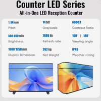 Écran LED portable pour DJ, taille optionnelle GOB P1.86 P2.5, pour réception, fête et scène