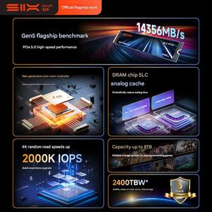 SIX Saikechi X15000 Pro 1TB 2TB 4TB TLC Katı Hal Sürücüsü SSD Bilgisayarlar, Dizüstü Bilgisayarlar, Masaüstü Bilgisayarlar ve PS5 için Uygundur - Product Image 2