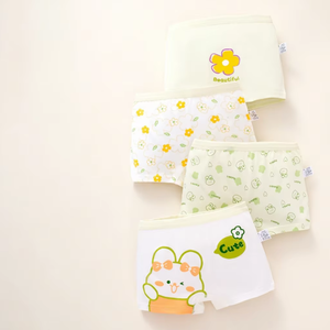 Calzones de Algodón Jacquard Transpirable de 4 Piezas para Niñas, Ropa Interior Infantil, Calzones Tipo Boxer de Seguridad para Niñas - Product Image 2