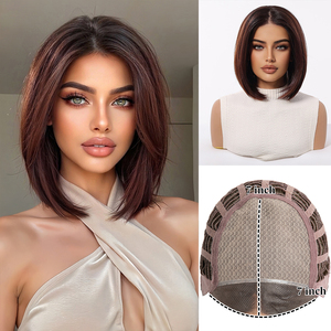 Wholesale 7x7 Synthetic Mono Lace Front <strong>Wig</strong> Straight Heat Resistant Glueless Lace Frontal <strong>Wig</strong> Futura Fiber Monofilament <strong>Wigs</strong> - Product Image 2