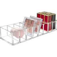 Organisateur de maquillage acrylique détachable à 8 compartiments étui à tiroirs transparent rangement cosmétique présentoirs à bijoux commode de salle de bain