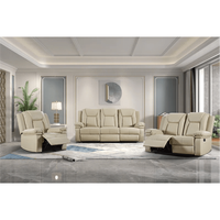 SANS 3+2+1 Modernes 7-Sitzer Leder Manuelles Verstellbares Drehbares Modulares Sofa-Set für Wohnzimmermöbel