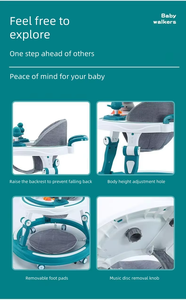 Sıcak satış yeni bebek yürüteci çok fonksiyonlu anti-o-bacak anti-rollover arabası bebek oturabilir ve sürücü öğrenmek için itin - Product Image 5