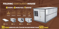 Conteneur de bureau portable et pliable, cabine d'hébergement préfabriquée, conteneur de 20 pieds pour l'emballage et la maison