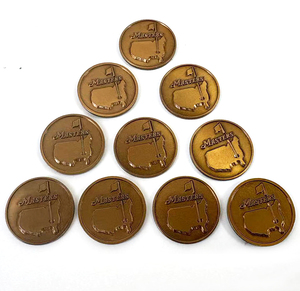 Custom Unique Designed Engraved Antique Single Double Sided Coin Ball Marker <strong>Golf</strong> - Product Image 1