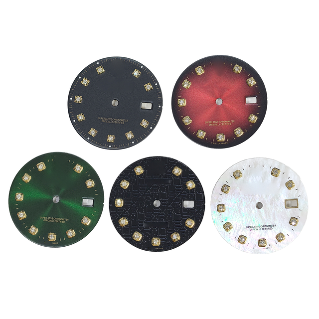 TBL 28.5mm Metal Watch Face Opal Meteorite Date Luminous Fits Japan NH35/NH35A Movement Factory OEM Custom Logo Dial