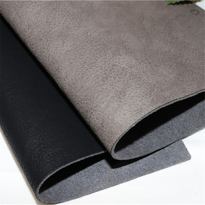 หนังสังเคราะห์ PU หนา 1.4 มม. ลายปั๊มนูน ด้านหลังเป็นไมโครไฟเบอร์ สำหรับรองเท้า ผิวสัมผัสแบบขัดเงา - Product Image 1