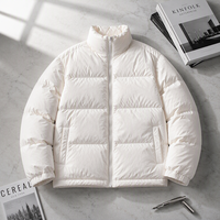 Manteau épais de luxe pour homme, 90% duvet d'oie, haute qualité, respirant, en nylon, grande taille, style décontracté, fermeture éclair, col montant, avec logo