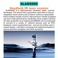 Tripod ransel RTK kamera visual FOV, pemindai laser genggam berputar