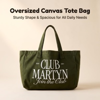 Sac fourre-tout en toile vintage surdimensionné BunnyTote, écologique et recyclable, MOQ50, impression personnalisée de lettres, publicité, shopping pour femmes