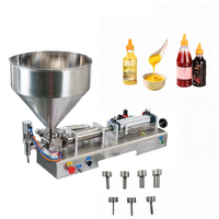 Machine de remplissage semi-automatique pour bouteilles de miel, chocolat, beurre de cacahuète, huile, lotion visqueuse, baume, crème et pâte