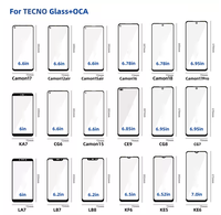 Écran LCD tactile Note 11 Pro Note 12 Verre OCA LCD Hot 8 10 11s 12 Play Smart 5 X650 X680 Verre + OCA pour téléphones Infinix