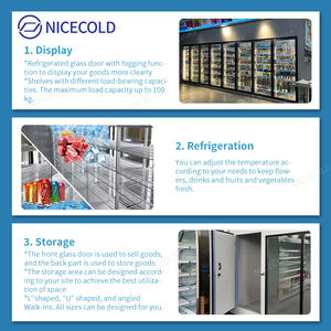 ตู้แช่เบียร์พร้อมกระจกติดผนังประตูตู้แช่<span class=keywords><strong>เย็น</strong></span>สำหรับร้านสะดวกซื้อ - Product Image 5