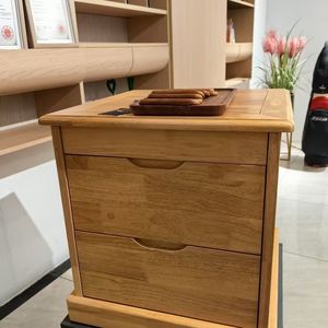 New Solid Wood Chinese Modern Simple Hidden Grid <strong>Nightstand</strong> with Key Hidden Layer Drawer Bedroom/Living Room Safe Anti-theft - Product Image 6