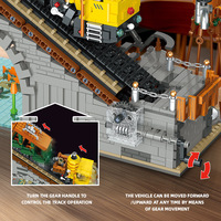JIESTAR 59164 1987 Piezas Serie Vista Urbana Bloques de Construcción de Ferrocarril Modelo de Bloques de Construcción Juguete Educativo Técnico Regalo Festivo