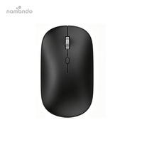 Mouse Nirkabel Dual Mode Isi Ulang Tipe C 2.4G dengan Roda Gulir Logam dan Tombol Klik Senyap untuk Penggunaan Kantor dan Rumah