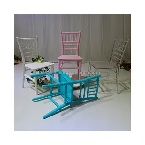 N-14 kiralama açık beyaz PC reçine çocuk Chiavari sandalye doğum günü dekor Tiffany sandalye çocuklar için