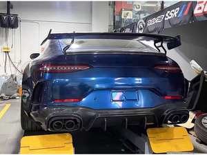Kit de cuerpo ancho RT900 estilo B de fibra de carbono, parachoques delantero y trasero, faldones laterales y alerón trasero para Benz <span class=keywords><strong>AMG</strong></span> GT50 GT53 GT63S - Product Image 6