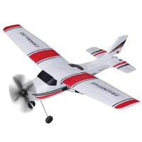 Couleur blanche 200 mètre distance de contrôle avant roulement 2.4G 3 canaux télécommande planeur avion avec lumière led