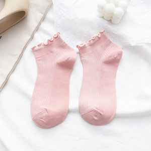 2025 Vớ Cotton Cho Phụ Nữ Trong Mùa Xuân Và Mùa Hè Ruffle Cạnh Cắt Bông Đáng Yêu Vớ Cho Cô Gái - Product Image 2