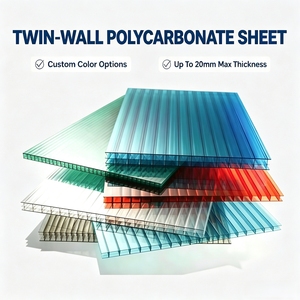 Panneaux de <span class=keywords><strong>toiture</strong></span> en <span class=keywords><strong>polycarbonate</strong></span> double couche transparents pour serres et véranda, plaques alvéolaires en <span class=keywords><strong>polycarbonate</strong></span> - Product Image 4