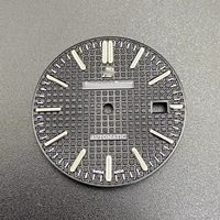 Pièces de modification de montre, cadran lumineux vert de 31.8MM, compatible avec le boîtier octogonal de 41MM pour mouvement NH35