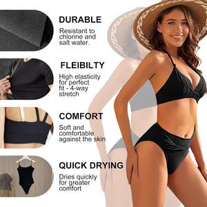 Tissu de bikini en tricot extensible 4 directions, mélange de nylon et de spandex, pour soutiens-gorge de sport, bralettes et vêtements de danse, bikini - Product Image 3