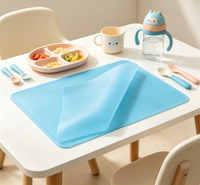 Set de table rectangulaire en silicone antidérapant, résistant à la chaleur, avec drainage, pour comptoir de cuisine et salle à manger