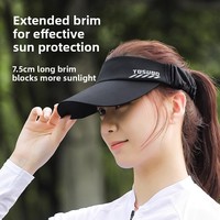 Gorra Deportiva TOSUOD con Protección Solar, Visera Plana de Seda de Hielo y Visera de PE para Ciclismo en Verano, Unisex, Circunferencia de Cabeza 48-50cm
