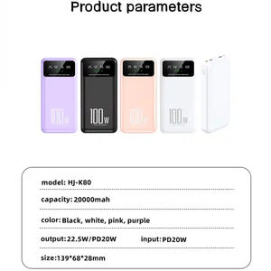 20000mah Power Bank capacité OEM <span class=keywords><strong>pas</strong></span> <span class=keywords><strong>cher</strong></span> sortie de type C charge super rapide chargeur portable Ultra mince banques d'alimentation à charge rapide - Product Image 6
