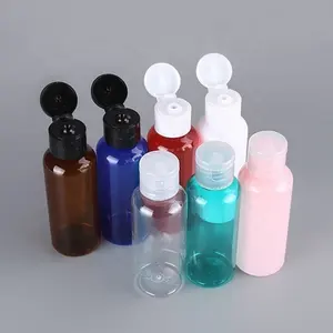 Small Flip Cover Liquid Bottle 1 Oz 30ml 50ml 60ml 100ml 120ml Lotion Plastic Empty Pet Flip Top Cap Water Bottle