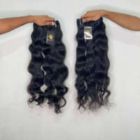 Cheveux humains vierges Remy indiens non traités, naturels noirs, double trame machine, style ondulé bouclé, cheveux lâches et profonds
