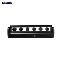SHEHDS 6 yeux 3 en 1 tête mobile laser pleine couleur 6x500mW lumière RGB disco DMX512 DJ laser contrôle DMX projecteur de scène
