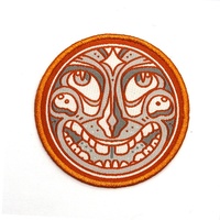 Écusson personnalisé en cuir PU avec broderie chenille en dentelle tissée, bordure surpiquée, logo personnalisable pour vêtements, chapeaux et tissus