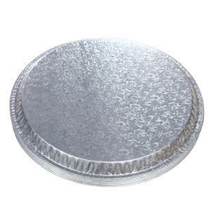 <strong>Disposable</strong> 456*22mm 18"Embossed Round Aluminum Foil Food Container Lasagna <strong>Pan</strong> 4 Round Food Serving Tray <strong>Turkey</strong> <strong>Roast</strong> BBQ Plate - Product Image 2