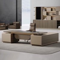 Bureau de direction moderne de luxe en forme de L, ergonomique, résistant à l'eau, écologique, en bois durable, pour villa, garantie 5 ans