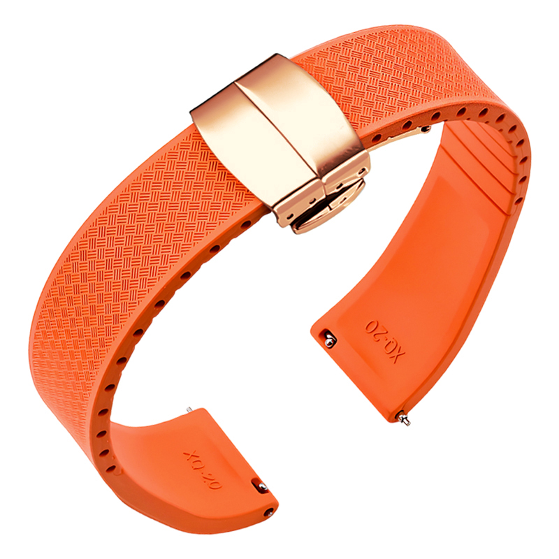 Boucle orange et or rose