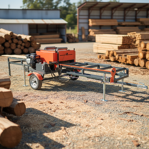 Défonceuse à bois à essence 14HP avec moteur Kohler, système d'alimentation hydraulique et trémies de collecte de sciure pour le travail du bois - Product Image 1