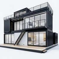 Kiosque extérieur modulaire en conteneur, structure en acier, insonorisé, isolé, moderne et personnalisé pour café commercial, résistant aux tremblements de terre