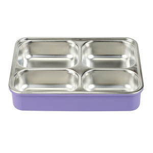4 Compartments Bento Cartoon Design Leak-Proof 800ml Stainless Steel <strong>Lunch</strong> Container with Divider and Lids <strong>Lunch</strong> <strong>Box</strong> for Kids - Product Image 6
