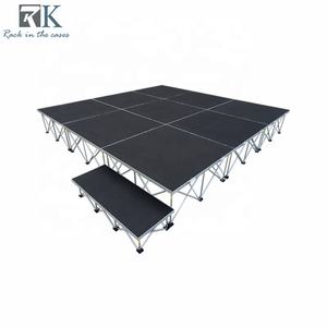 Escenario Móvil Plegable de 4x4 pies para Conciertos y Baile, Escenario Portátil de Aluminio Tipo Araña para Eventos y Bodas - Product Image 1