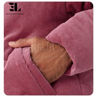 LARSUR Veste en velours côtelé rembourré d'usine personnalisée Manteaux en duvet rembourrés à bulles Veste matelassée en velours côtelé Veste matelassée