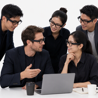 Lunettes Traductrices Intelligentes IA : Dispositif Portable avec Monture Légère en Alliage de Magnésium pour Voyages et Réunions