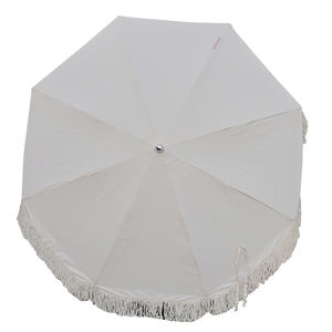 <span class=keywords><strong>Parasol</strong></span> de plage vintage à franges-Parapluie en toile extra large avec imprimé floral, durable et portable pour les centres de villégiature et les jardins - Product Image 2
